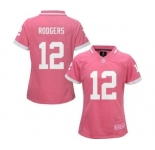 nike women nfl jerseys green bay packers #12 rodgers pink[nike 2015]
