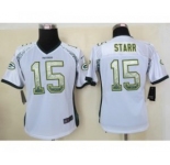 nike women nfl jerseys green bay packers #15 starr white[Elite drift fashion]