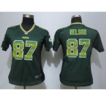nike women nfl jerseys green bay packers #87 jordy nelson green[Strobe Limited]