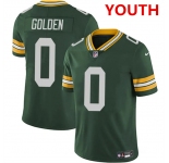 Youth Green Bay Packers #0 matthew golden green 2025 vapor untouchable limited stitched football jersey