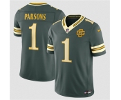 Youth Green Bay Packers #1 Micah Parsons Dark Green 2026 Rivalries Collection Limited Football Stitched Jersey