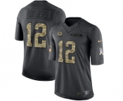 Youth Green Bay Packers #12 Aaron Rodgers Limited Black 2016 Salute to Service Football Jersey