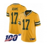 Youth Green Bay Packers #17 Davante Adams Limited Gold Rush Vapor Untouchable 100th Season Football Jersey