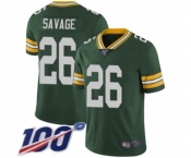 Youth Green Bay Packers #26 Darnell Savage Jr. Green Team Color Vapor Untouchable Limited Player 100th Season Football Jersey