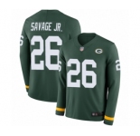 Youth Green Bay Packers #26 Darnell Savage Jr. Limited Green Therma Long Sleeve Football Jersey