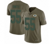 Youth Green Bay Packers #55 Za'Darius Smith Limited Olive 2017 Salute to Service Football Jersey