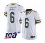 Youth Green Bay Packers #6 JK Scott White Vapor Untouchable Limited Player 100th Season Football Jersey