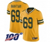 Youth Green Bay Packers #69 David Bakhtiari Limited Gold Rush Vapor Untouchable 100th Season Football Jersey