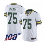 Youth Green Bay Packers #75 Bryan Bulaga White Vapor Untouchable Limited Player 100th Season Football Jersey