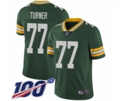 Youth Green Bay Packers #77 Billy Turner Green Team Color Vapor Untouchable Limited Player 100th Season Football Jersey