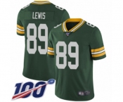 Youth Green Bay Packers #89 Marcedes Lewis Green Team Color Vapor Untouchable Limited Player 100th Season Football Jersey