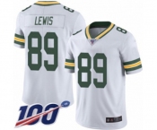 Youth Green Bay Packers #89 Marcedes Lewis White Vapor Untouchable Limited Player 100th Season Football Jersey