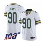 Youth Green Bay Packers #90 Montravius Adams White Vapor Untouchable Limited Player 100th Season Football Jersey