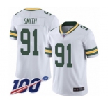 Youth Green Bay Packers #91 Preston Smith White Vapor Untouchable Limited Player 100th Season Football Jersey