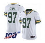 Youth Green Bay Packers #97 Kenny Clark White Vapor Untouchable Limited Player 100th Season Football Jersey