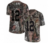 Youth Nike Green Bay Packers #12 Aaron Rodgers Limited Camo Rush Realtree NFL Jersey