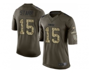 Youth Nike Green Bay Packers #15 Bart Starr Green Salute to Service Jerseys