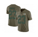 Youth Nike Green Bay Packers #23 Damarious Randall Limited Olive 2017 Salute to Service NFL Jersey