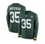 Youth Nike Green Bay Packers #35 Jermaine Whitehead Limited Green Therma Long Sleeve NFL Jersey