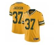 Youth Nike Green Bay Packers #37 Josh Jackson Yellow Stitched NFL Limited Rush Jerse