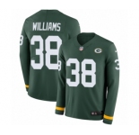 Youth Nike Green Bay Packers #38 Tramon Williams Limited Green Therma Long Sleeve NFL Jersey