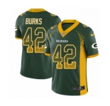Youth Nike Green Bay Packers #42 Oren Burks Limited Green Rush Drift Fashion NFL Jersey