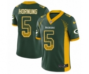 Youth Nike Green Bay Packers #5 Paul Hornung Limited Green Rush Drift Fashion NFL Jersey