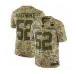 Youth Nike Green Bay Packers #52 Clay Matthews Limited Camo 2018 Salute to Service NFL Jersey
