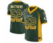 Youth Nike Green Bay Packers #52 Clay Matthews Limited Green Rush Drift Fashion NFL Jersey