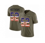 Youth Nike Green Bay Packers #52 Clay Matthews Limited Olive USA Flag 2017 Salute to Service NFL Jersey