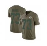 Youth Nike Green Bay Packers #73 Jahri Evans Limited Olive 2017 Salute to Service NFL Jersey
