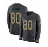 Youth Nike Green Bay Packers #80 Jimmy Graham Limited Black Salute to Service Therma Long Sleeve NFL Jersey