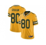 Youth Nike Green Bay Packers #80 Jimmy Graham Yellow Stitched NFL Limited Rush Jersey