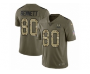 Youth Nike Green Bay Packers #80 Martellus Bennett Limited Olive Camo 2017 Salute to Service NFL Jersey