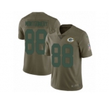 Youth Nike Green Bay Packers #88 Ty Montgomery Limited Olive 2017 Salute to Service NFL Jersey