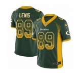Youth Nike Green Bay Packers #89 Marcedes Lewis Limited Green Rush Drift Fashion NFL Jersey