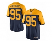 Youth Nike Green Bay Packers #95 Ricky Jean-Francois Limited Navy Blue Alternate NFL Jersey