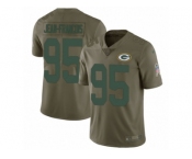 Youth Nike Green Bay Packers #95 Ricky Jean-Francois Limited Olive 2017 Salute to Service NFL Jersey