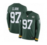 Youth Nike Green Bay Packers #97 Kenny Clark Limited Green Therma Long Sleeve NFL Jersey