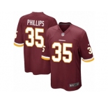 Men's Nike Washington Redskins #35 Dashaun Phillips Game Burgundy Red Team Color NFL Jersey