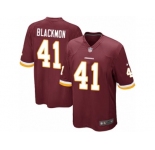 Men's Nike Washington Redskins #41 Will Blackmon Game Burgundy Red Team Color NFL Jersey