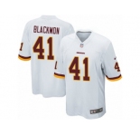 Men's Nike Washington Redskins #41 Will Blackmon Game White NFL Jersey
