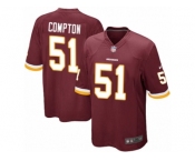 Men's Nike Washington Redskins #51 Will Compton Game Burgundy Red Team Color NFL Jersey