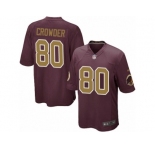 Men's Nike Washington Redskins #80 Jamison Crowder Game Burgundy Red Gold Number Alternate 80TH Anniversary NFL Jersey