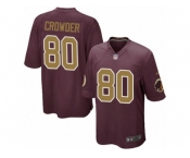 Men's Nike Washington Redskins #80 Jamison Crowder Game Burgundy Red Gold Number Alternate 80TH Anniversary NFL Jersey
