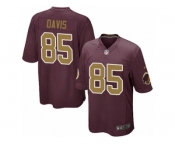 Men's Nike Washington Redskins #85 Vernon Davis Game Burgundy Red Gold Number Alternate 80TH Anniversary NFL Jersey