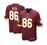 Men's Nike Washington Redskins #86 Jordan Reed Game Red Team Color NFL Jersey