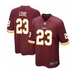 Men's Washington Redskins #23 Bryce Love Game Burgundy Red Team Color Football Jersey