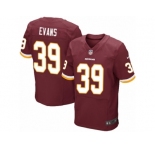 Men's Nike Washington Redskins #39 Josh Evans Elite Burgundy Red Team Color NFL Jersey