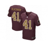 Men's Nike Washington Redskins #41 Will Blackmon Elite Burgundy Red Gold Number Alternate 80TH Anniversary NFL Jersey